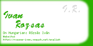 ivan rozsas business card
